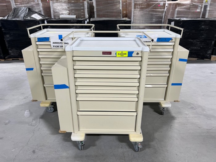 (3) Harloff Medical Carts for sale