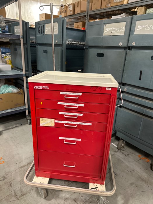 Armstrong Medical 6 Drawer Locking ASmart Cart System Crash Supply
