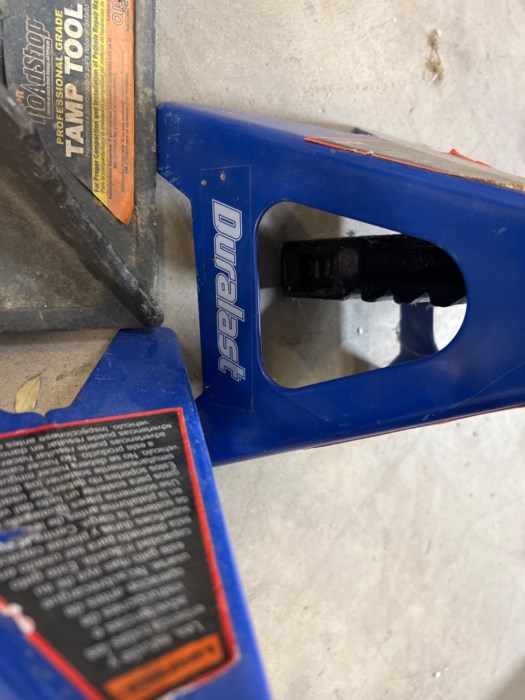 Assortment of Automotive Jacks, Stands & Asphalt Tamp Tool for sale