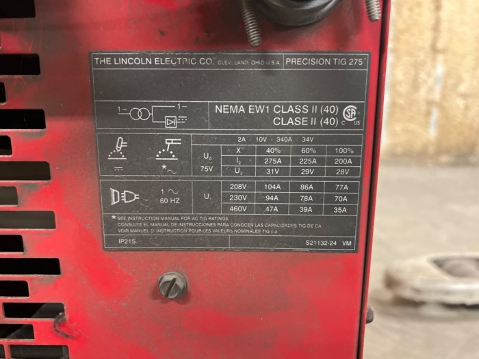 Lincoln Electric 275 Precision TIG Welder for sale