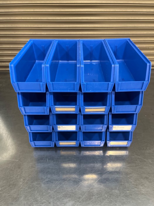 Quantum Stackable Storage Bins (Lot of 16) for sale