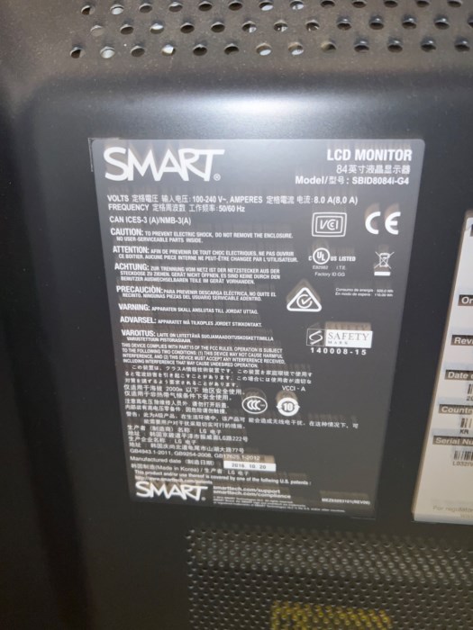 SMART Board 8084i for sale