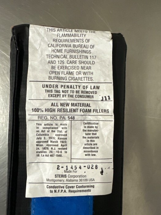 Steris 21454028 Surgical Table Armboard Pad for sale